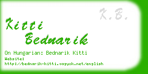 kitti bednarik business card